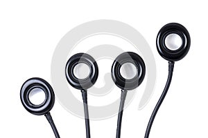 Musical speaker in white background