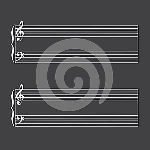 Musical staff and notes