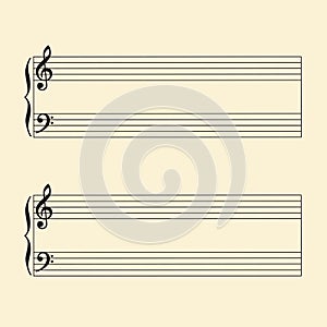 Musical staff and notes