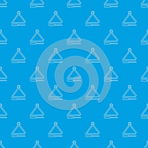 Musical triangle pattern vector seamless blue