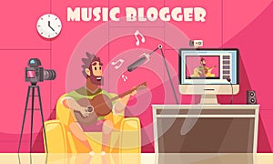 Musical Video Blog Background