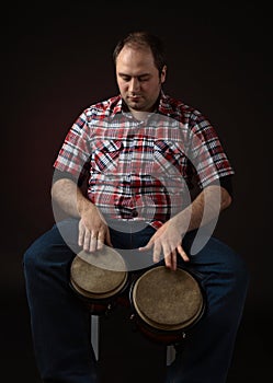 Musician with bongo