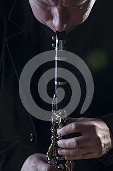 Musician and clarinet