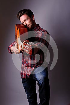 Musician with classic guitar