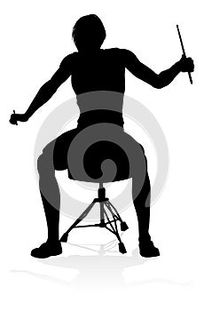 Musician Drummer Silhouette