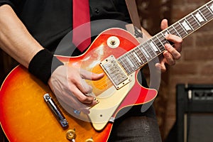 Musician With Electric Guitar