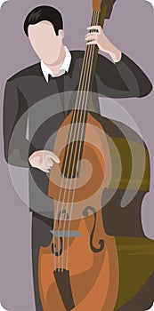 Un musicista illustrazioni serie 