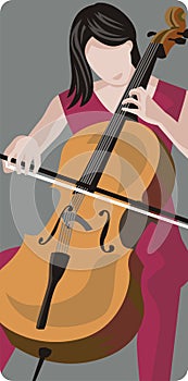 Un musicista illustrazioni serie 