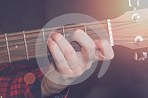 Musician Playing accord photo