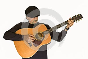 Musician playing guitar