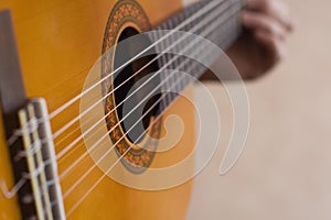 Musician playing guitar