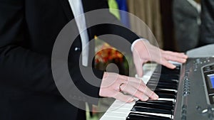 Musician playing the keys