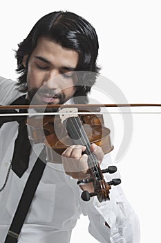 Musician playing a violin