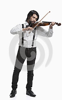 Musician playing a violin