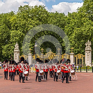 Musicians at the Changing of the Guard Performance at Buckingham