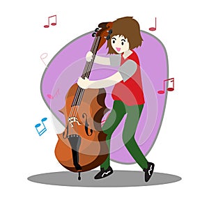 Musicians Jazz group ,Play guitar,Saxophoneist;trumpet player; guitarist, drummer, solo guitarist, bassist. Jazz band.Vector illus