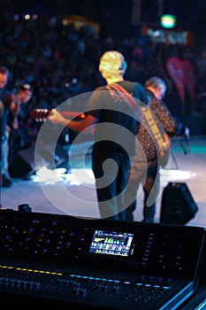 Musicians, operator and console