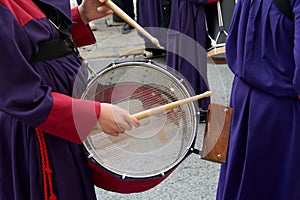 Drums in a colorful procession photo