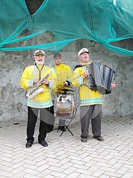 Musicians playing on the street