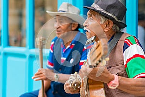 Musicians playing traditional music in Old Havana