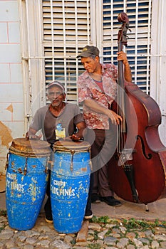 Musicians in Trinidad street, cuba. October 2008