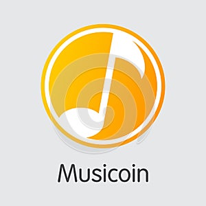 Musicoin Cryptocurrency - Vector Colored Logo.