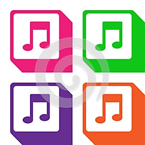 Musics icons set great for any use. Vector EPS10. photo