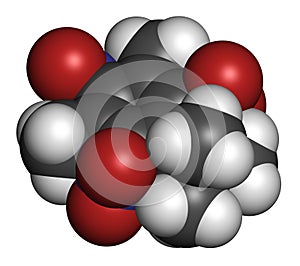 Musk xylene molecule. Highly persistent and bioaccumulative pollutant used as a synthetic musk fragrance. photo