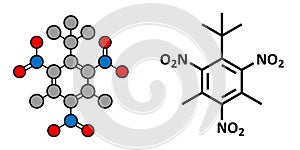 Musk xylene molecule. Highly persistent and bioaccumulative pollutant used as a synthetic musk fragrance photo