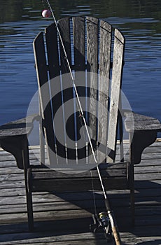 Muskoka chair by the lake