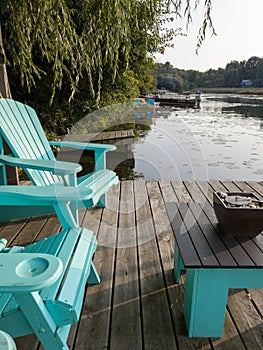 Muskoka Chairs on the Dock