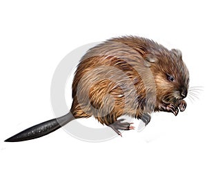 Muskrat, musky rat Ondatra zibethicus