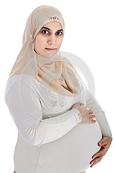 Muslim arabic pregnant woman