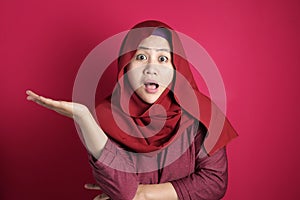 Muslim Businesswoman shows Denial or Refusal Gesture