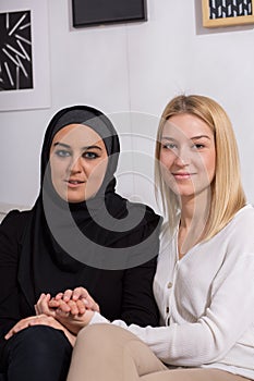 Muslim and caucasian