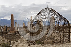 Muslim cemetery in Kyrgyzstan