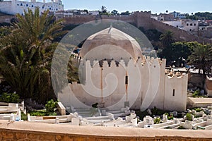 Muslim cemetery with a mosque, Safi, Morocco