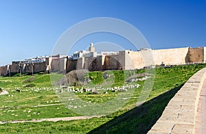 Muslim cemetery near Medina in Rabat. Moroccov