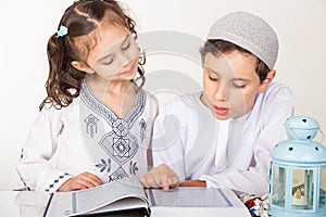 Muslim children in Ramadan