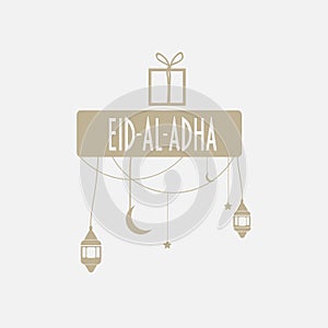 Muslim community holiday eid al-adha greeting card.