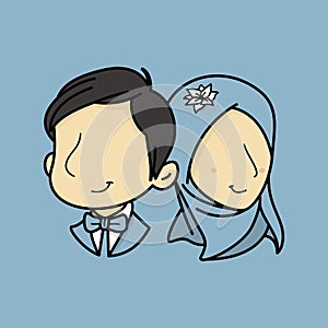 Muslim Couple illusstration