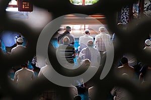 Muslim Friday prayer Tunahan mosque Turkey