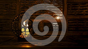 Muslim Holy Month Ramadan - Ornamental Arabic Lantern and dates