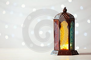 Muslim lamp Fanus and space for design