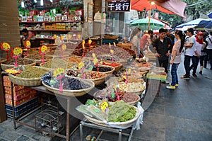 Muslim market in Xian,China