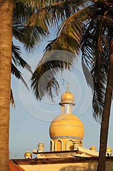 Muslim mosque Minaret against the sky