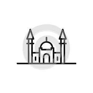Muslim mosque vector icon