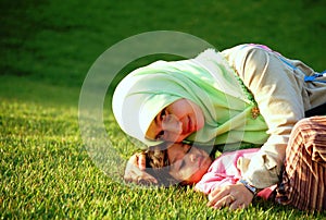 A Muslim Mother and Daughter