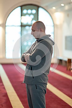 muslim prayer inside the mosque