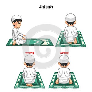 Muslim Prayer Position Guide Step by Step Perform by Boy